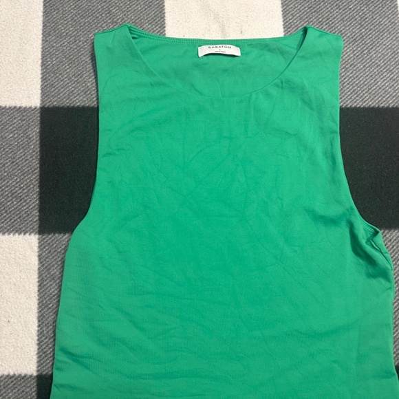 Babaton Contour Muscle Tank in Green - Picture 2 of 3